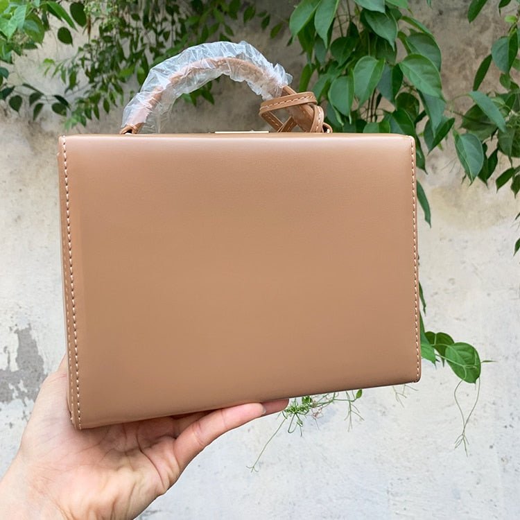 Vintaga Genuine Leather Box Tote bags WAAMII   
