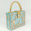 Vintage Buckle Beaded Gold Sequined Flower Clutch Handbag-Acrylic-Black - - Luxury bags by WAAMII