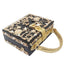 Vintage Buckle Beaded Gold Sequined Flower Clutch Handbag-Acrylic-Black - - Luxury bags by WAAMII