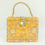 Vintage Buckle Beaded Gold Sequined Flower Clutch Handbag-Acrylic-Black - - Luxury bags by WAAMII