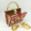 Vintage Buckle Beaded Gold Sequined Flower Clutch Handbag-Acrylic-Black - - Luxury bags by WAAMII