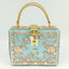Vintage Buckle Beaded Gold Sequined Flower Clutch Handbag-Acrylic-Black bags WAAMII Blue Handbag  