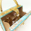 Vintage Buckle Beaded Gold Sequined Flower Clutch Handbag-Acrylic-Black - - Luxury bags by WAAMII