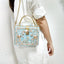 Vintage Buckle Beaded Gold Sequined Flower Clutch Handbag-Acrylic-Black - - Luxury bags by WAAMII
