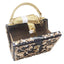 Vintage Buckle Beaded Gold Sequined Flower Clutch Handbag-Acrylic-Black - - Luxury bags by WAAMII
