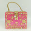 Vintage Buckle Beaded Gold Sequined Flower Clutch Handbag-Acrylic-Black bags WAAMII Fuchsia Handbag  