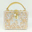 Vintage Buckle Beaded Gold Sequined Flower Clutch Handbag-Acrylic-Black bags WAAMII White Handbag  