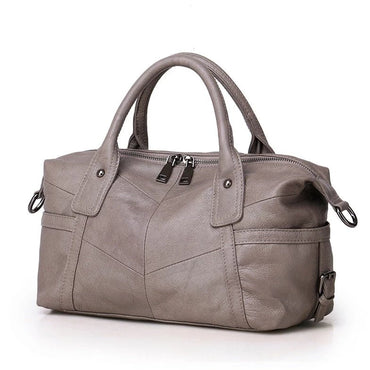 Vintage Designer Multi-pocket Genuine Leather Boston Bag - - Luxury bags by WAAMII