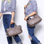 Vintage Designer Multi-pocket Genuine Leather Boston Bag - - Luxury bags by WAAMII