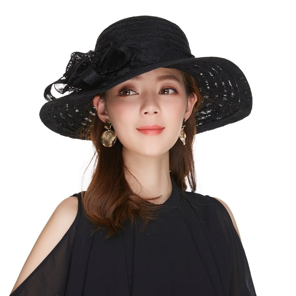 Vintage Floral Crown Womens Church Hats Lace Fascinator Hats Accessories WAAMII   
