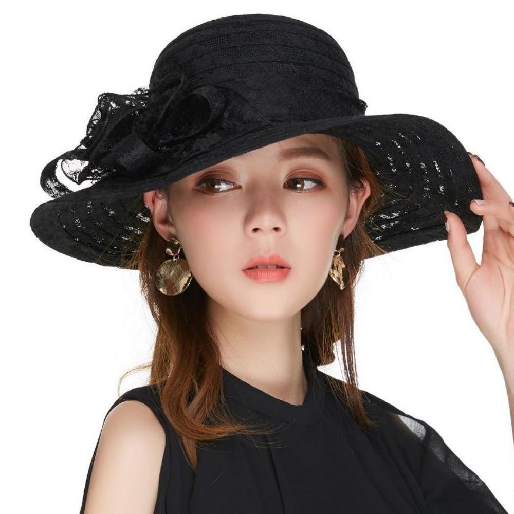 Vintage Floral Crown Womens Church Hats Lace Fascinator Hats Accessories WAAMII   