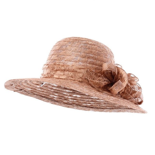 Vintage Floral Crown Womens Church Hats Lace Fascinator Hats Accessories WAAMII   