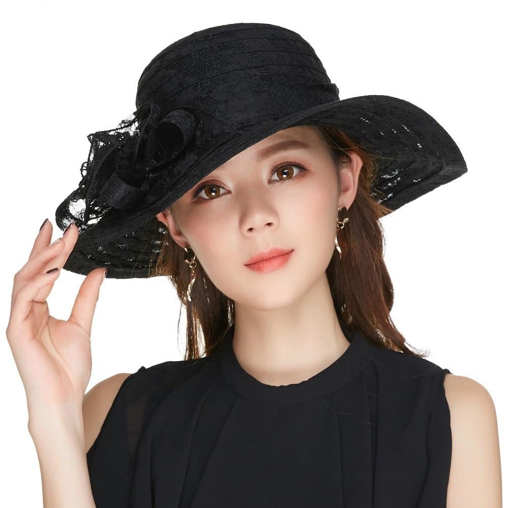 Vintage Floral Crown Womens Church Hats Lace Fascinator Hats Accessories WAAMII   