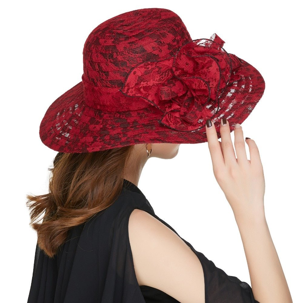 Vintage Floral Crown Womens Church Hats Lace Fascinator Hats Accessories WAAMII   