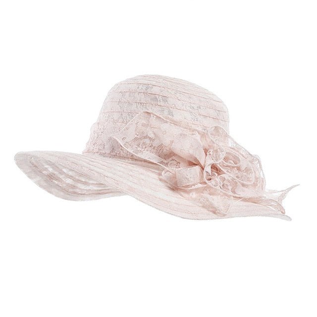 Vintage Floral Crown Womens Church Hats Lace Fascinator Hats Accessories WAAMII   