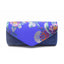 Vintage Floral Embroidered Suede Clutch Bag Evening Purse With Sling-Yellow bags WAAMII blue  