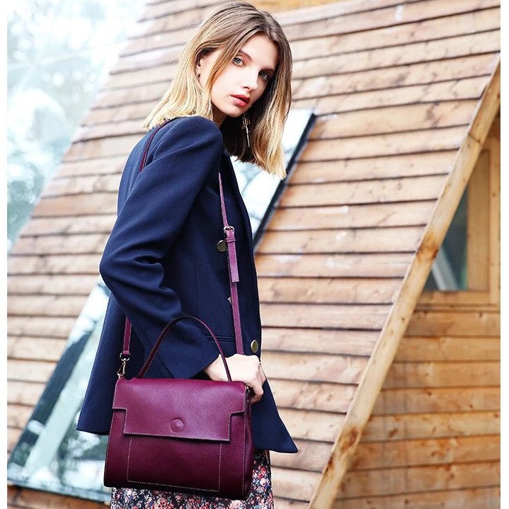 Vintage Genuine Leather Ladies Messenger Bag - - Luxury bags by WAAMII