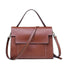 Vintage Genuine Leather Ladies Messenger Bag - Brown - Luxury bags by WAAMII