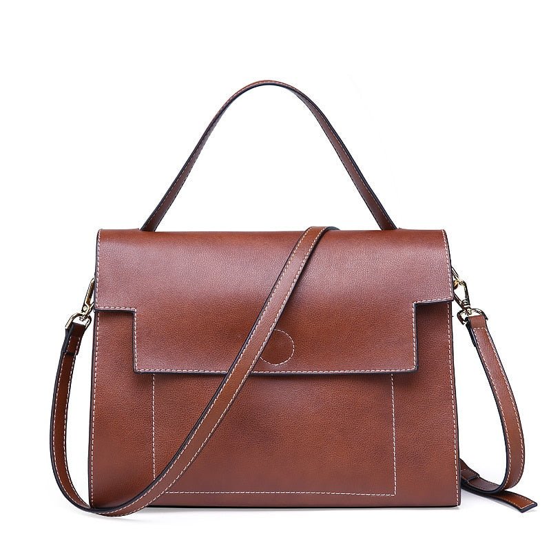 Vintage Genuine Leather Ladies Messenger Bag bags WAAMII   