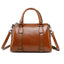 Vintage Ladies Oil Wax Leather Handbags Leather Satchel
