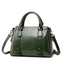Vintage Ladies Oil Wax Leather Handbags Leather Satchel bags WAAMII Green  