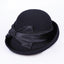 Vintage Winter Irregular Brim Bowknot Wool Cloche Fedora Hat Accessories WAAMII   