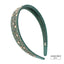 Wide Hair Band Rhinestones Headband Hair Accessories Hair Jewelry Accessories WAAMII green  