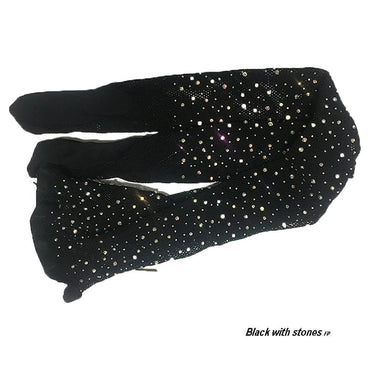 Women Sheer Sparkle Glitter Rhinestone Fishnet Pantyhose - - Luxury Accessories by WAAMII