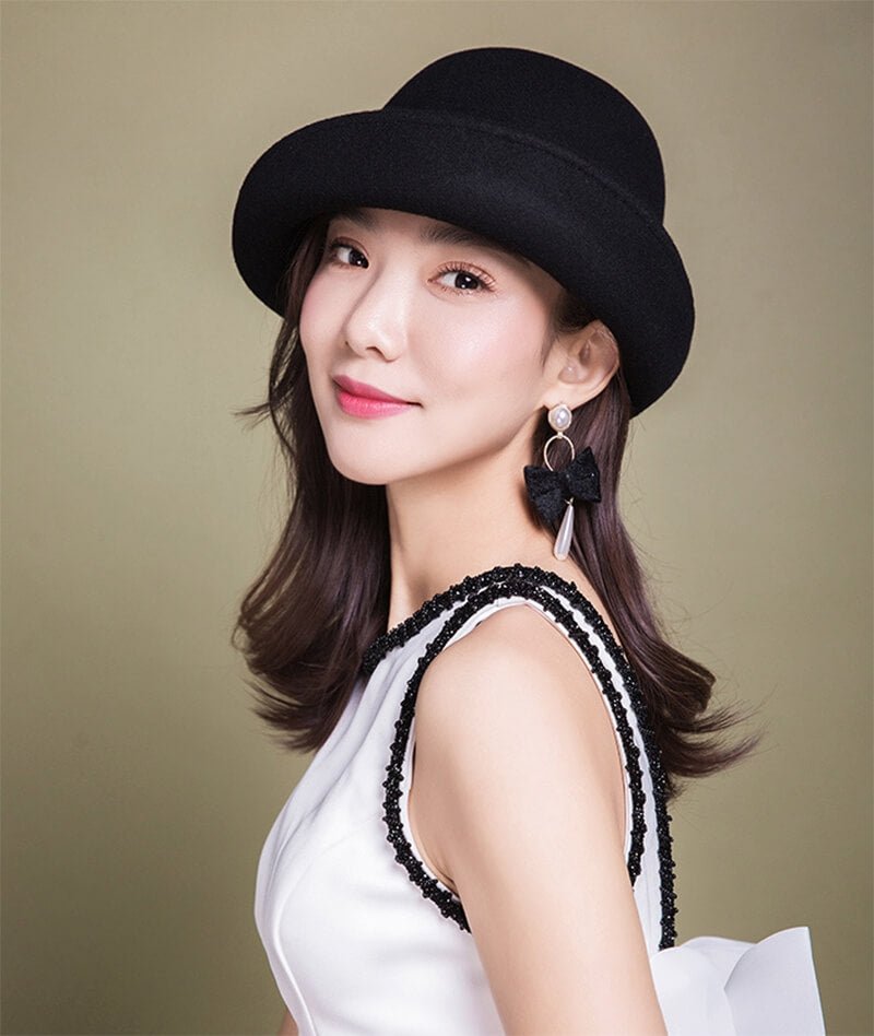 Women Solid Color Winter Wool Cloche Hat Accessories WAAMII   