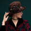 Women Vintage Elegant Lace Floral 100% Wool Cloche Accessories WAAMII   