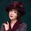 Women Vintage Elegant Lace Floral 100% Wool Cloche Accessories WAAMII   