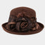 Women Vintage Elegant Lace Floral 100% Wool Cloche Accessories WAAMII   