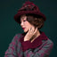 Women Vintage Elegant Lace Floral 100% Wool Cloche Accessories WAAMII   