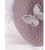 Women Wool Beret Veil Fascinator Butterfly Hat Church Hat WB3141 Accessories WAAMII   
