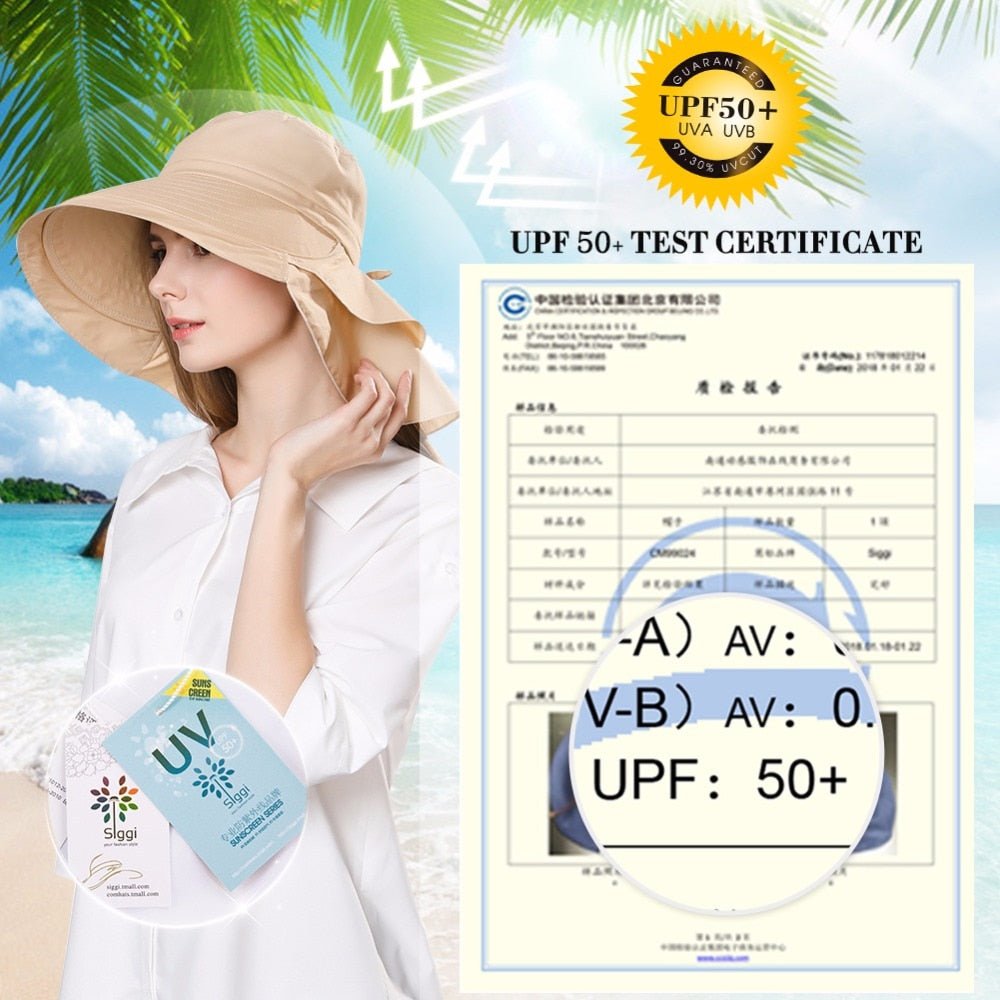 Women's Sun Catcher Shapeable Cotton Feel Hat UPF 50+With Adjustable Detachable Strap Accessories WAAMII   