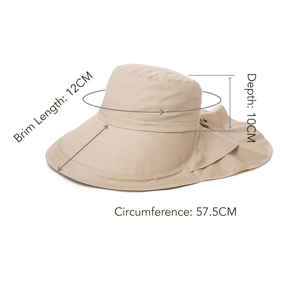 Women's Sun Catcher Shapeable Cotton Feel Hat UPF 50+With Adjustable Detachable Strap Accessories WAAMII   