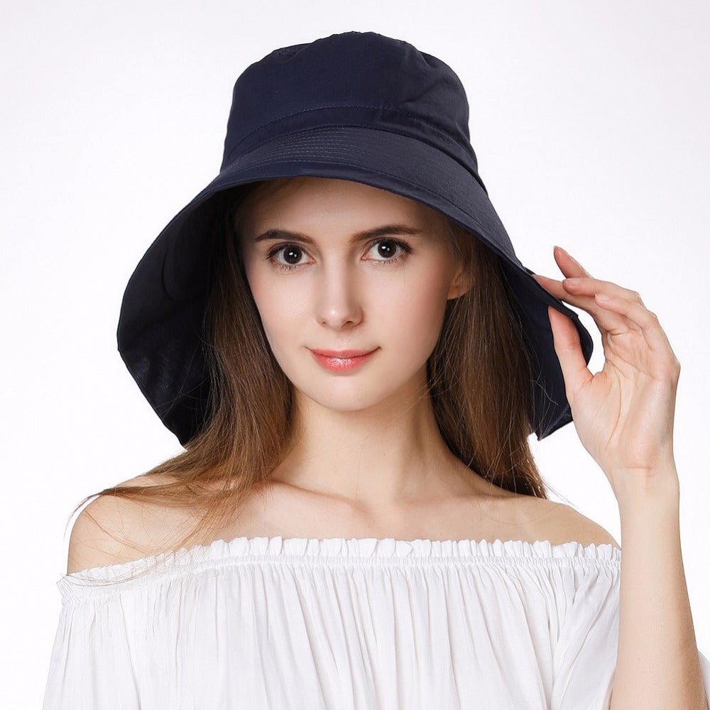 Women's Sun Catcher Shapeable Cotton Feel Hat UPF 50+With Adjustable Detachable Strap Accessories WAAMII   