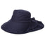 Women's Sun Catcher Shapeable Cotton Feel Hat UPF 50+With Adjustable Detachable Strap Accessories WAAMII Navy  
