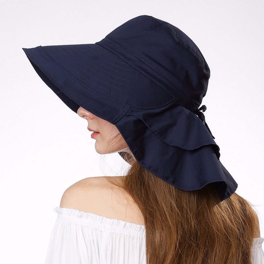 Women's Sun Catcher Shapeable Cotton Feel Hat UPF 50+With Adjustable Detachable Strap Accessories WAAMII   