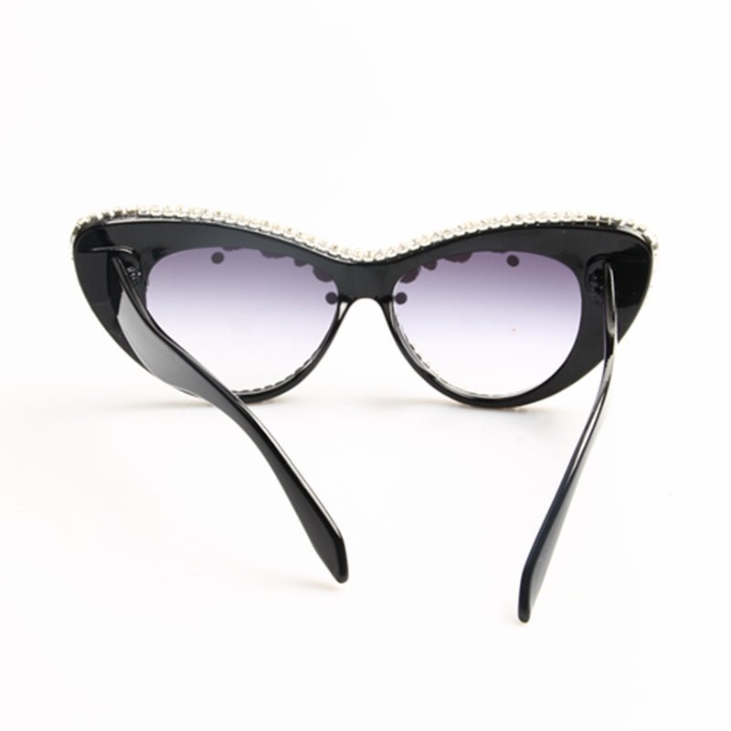 Womens Sunglasses Oversized Colorful Rhinestone Cat Eyes Sunglasses Vintage Shades Accessories WAAMII   
