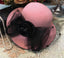 Wool Fascinator Silk Flower Derby Church Hat With Veil Accessories WAAMII Pink  