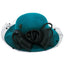 Wool Fascinator Silk Flower Derby Church Hat With Veil Accessories WAAMII   